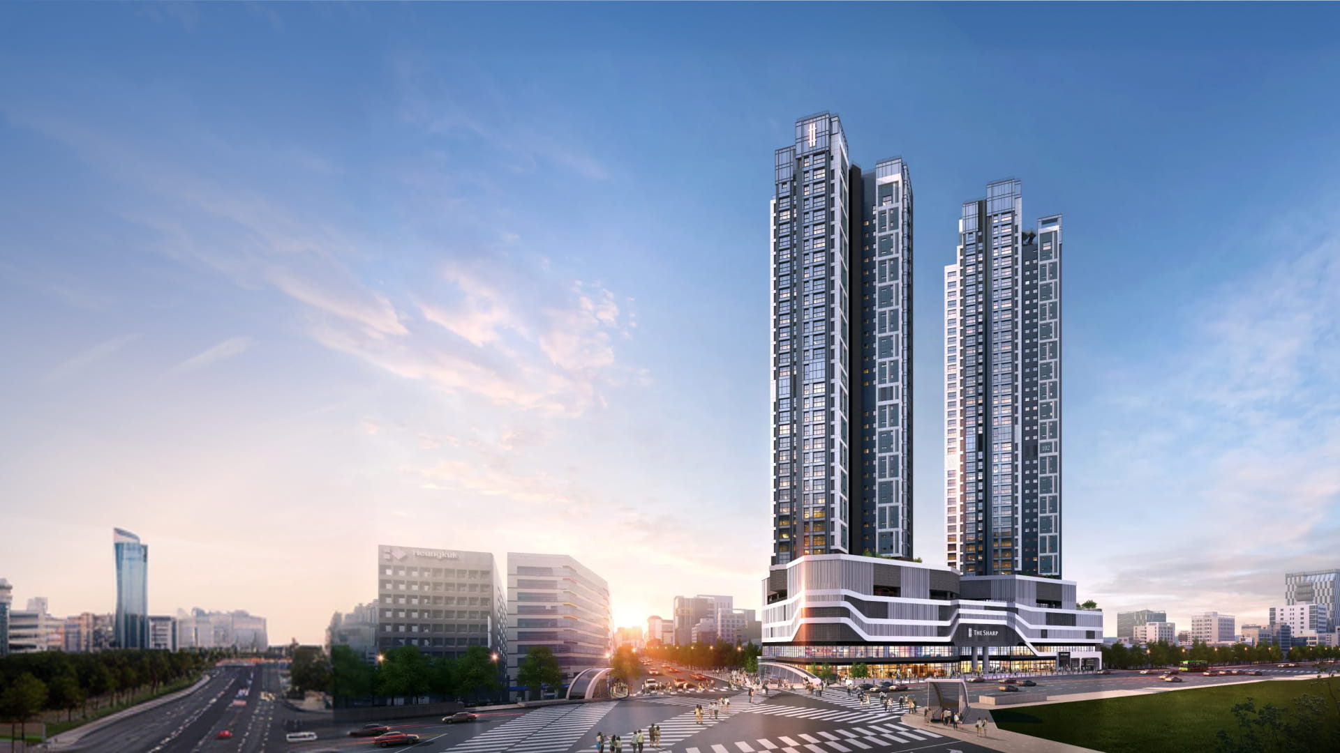중앙로 도심과 어우러지는 더샵 중앙로역센터폴 주간 조감도